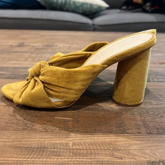 Loeffler Randall Elegant Mustard Knot Slide Sandals - Picture 2 of 6